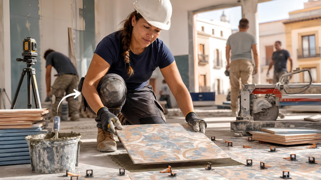 Carolina, maçonne colombienne en Espagne, compare deux métiers : « Une coiffeuse gagne 1 000 euros par mois ; dans le bâtiment, on peut gagner 100 euros par jour »